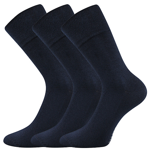 Společenské ponožky 3 kusy v balení Lonka Diagram tmavě modrá Velikost: 43-46