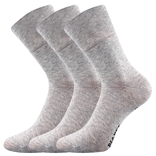 Společenské ponožky 3 kusy v balení Lonka Diagram šedá melé Velikost: 35-38