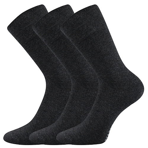 Společenské ponožky 3 kusy v balení Lonka Diagram antracit Velikost: 35-38