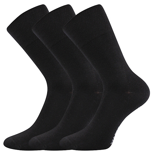 Společenské ponožky 3 kusy v balení Lonka Diagram černá Velikost: 35-38