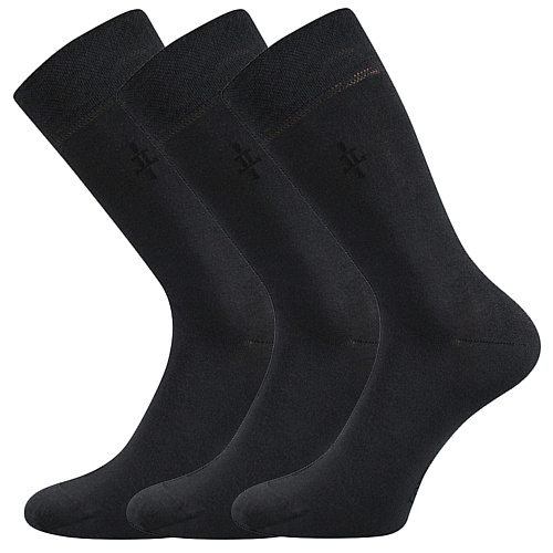 Společenské ponožky 3 kusy v balení Lonka Mopak tmavě šedá Velikost: 39-42