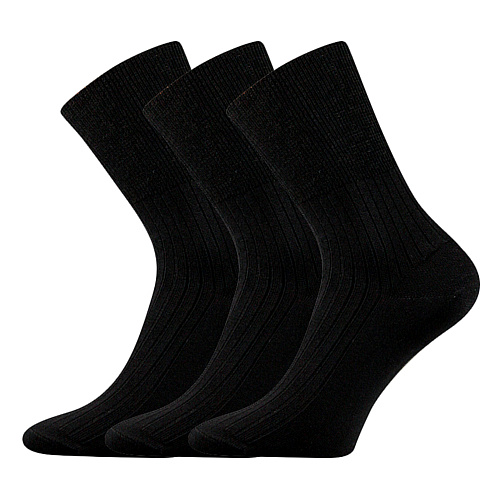 Zdravotní ponožky 3 kusy v balení VoXX Zdrav černá Velikost: 35-37