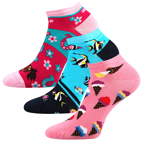 Dětské ponožky 3 kusy v balení Lonka Dedonik mix Holka Velikost: 20-24