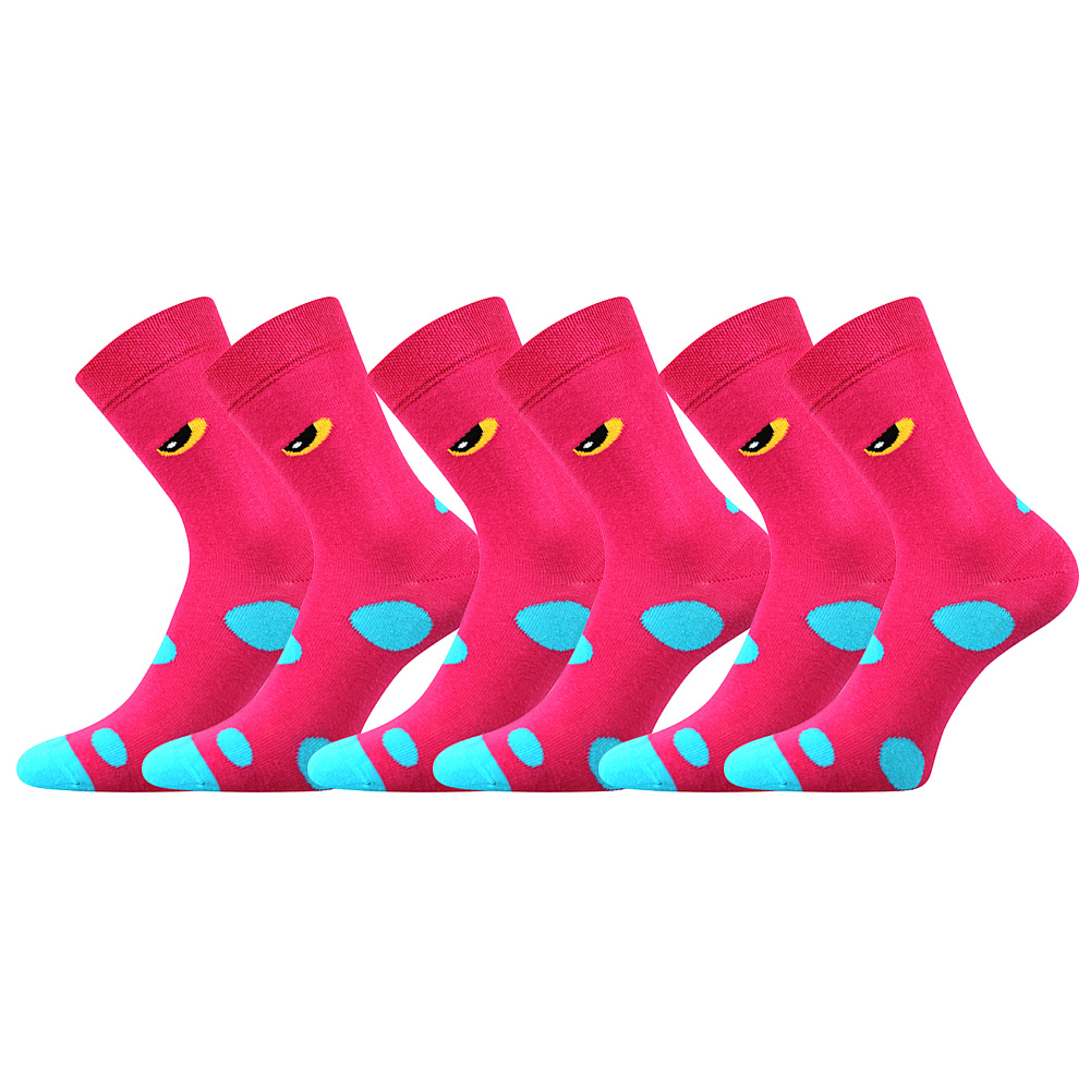 Dětské ponožky 3 kusy v balení Lonka Twidorik růžová Velikost: 35-38
