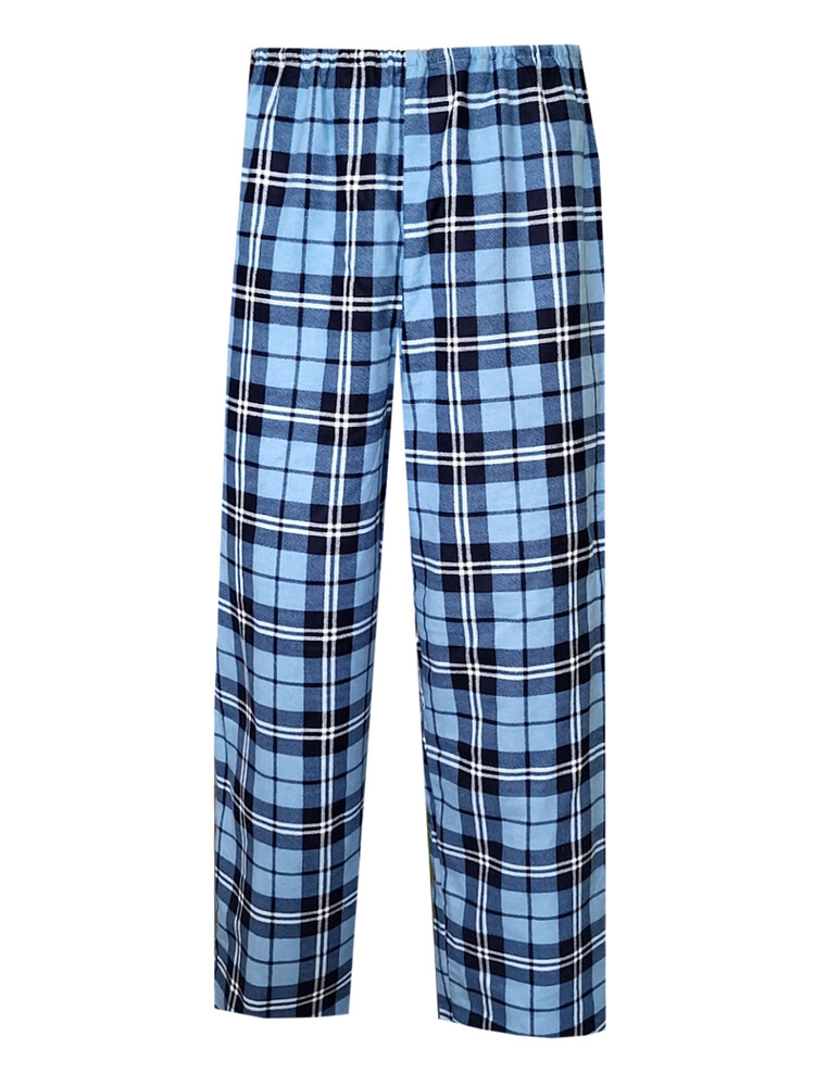 Pánské Pyžamové kalhoty Flanel Foltýn dlouhé světle modrá kostka Velikost: 2XL