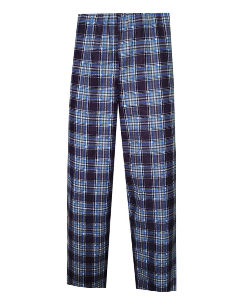 Pánské Pyžamové kalhoty Flanel Foltýn dlouhé tmavě modrá kostička Velikost: 3XL