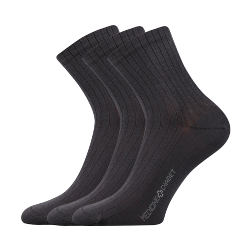 Zdravotní ponožky 3 kusy v balení Lonka Demedik tmavě šedá Velikost: 35-38