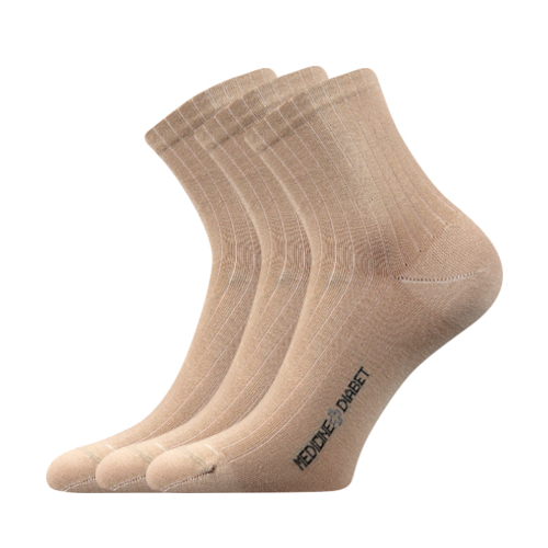 Zdravotní ponožky 3 kusy v balení Lonka Demedik béžová Velikost: 39-42