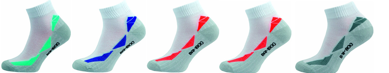 Bambusové ponožky 5 kusů v balení Novia Bambus 262 FB Sport bílá Velikost: 38-39