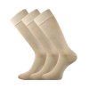 Společenské ponožky 3 kusy v balení Lonka Diplomat béžová