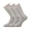 Společenské ponožky 3 kusy v balení Lonka Blažej 100% bavlněné světle šedá