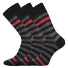 Společenské ponožky 3 kusy v balení Lonka Demertz Černá