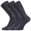 Společenské ponožky 3 kusy v balení Lonka Despok tmavě šedá