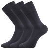 Společenské ponožky 3 kusy v balení Lonka Diagram tmavě šedá