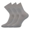 Společenské ponožky 3 kusy v balení Lonka Viktor Světle šedá