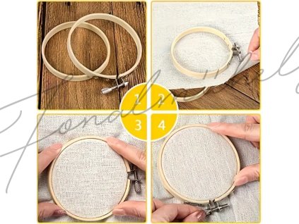 Állítható Bambusz Hímzőkeret