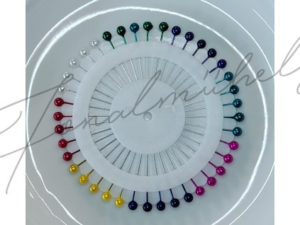 Színes gömb fejű gombostű 40 darabos