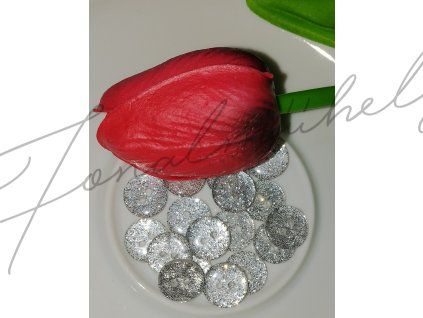 Akril Glitteres Gomb