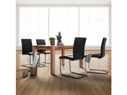 freischwinger augusta i 2er set echtleder schwarz 454290