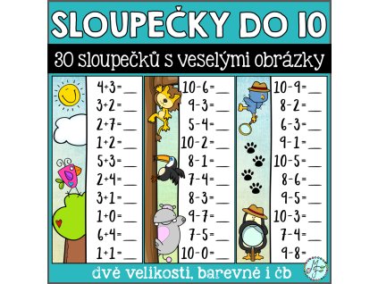 SLOUPEČKY DO 10 (třicet sloupečků s veselými obrázky)