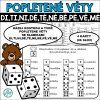 POPLETENÉ VĚTY se slabikami DI,TI,NI,DĚ,TĚ,NĚ,BĚ,PĚ,VĚ,MĚ
