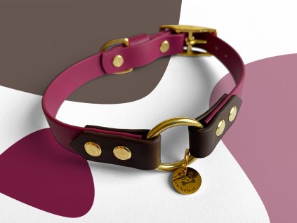 Obojok-FOoFO-Style-magenta-cokoladova