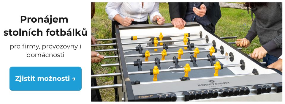 Pronájem stolních fotbálků – krátkodobý i dlouhodobý pro firmy, provozovny i domácnosti