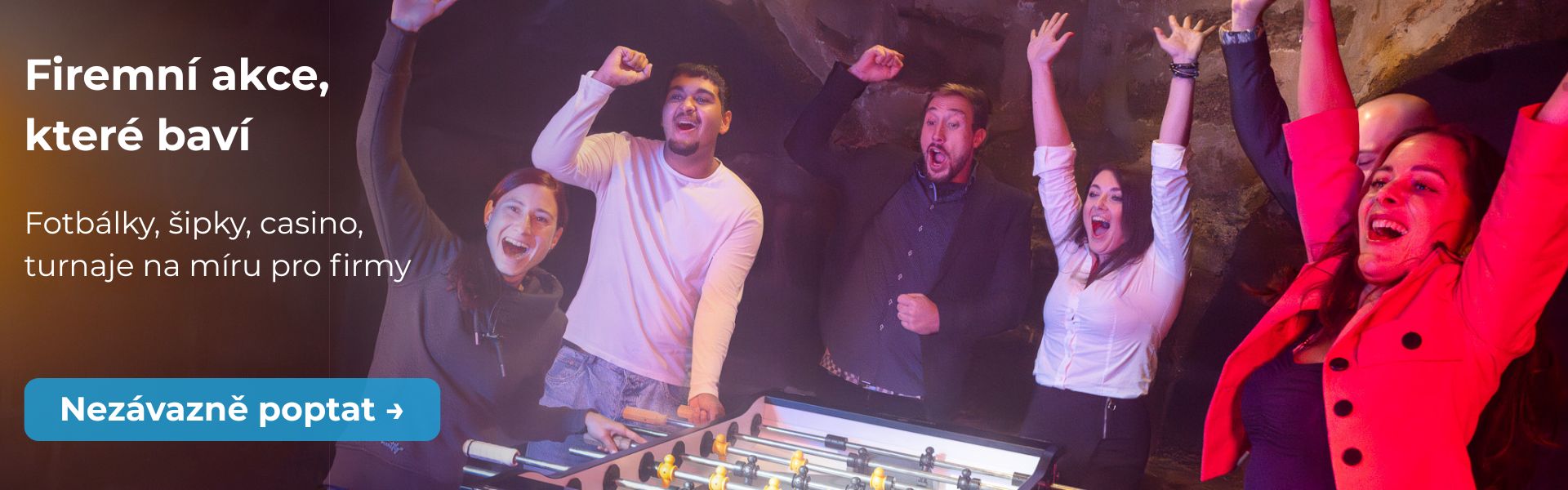 Firemní akce se stolním fotbálkem – zábava pro firmy a teambuilding
