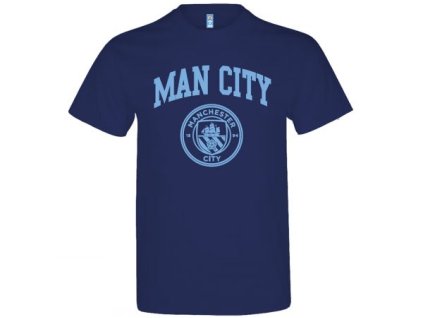 600 man city crest t shirt navy adults