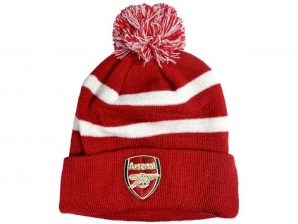 600 arsenal red white bobble hat 1
