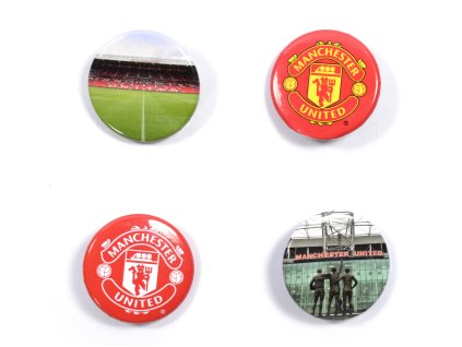 man utd four pack button badges 1