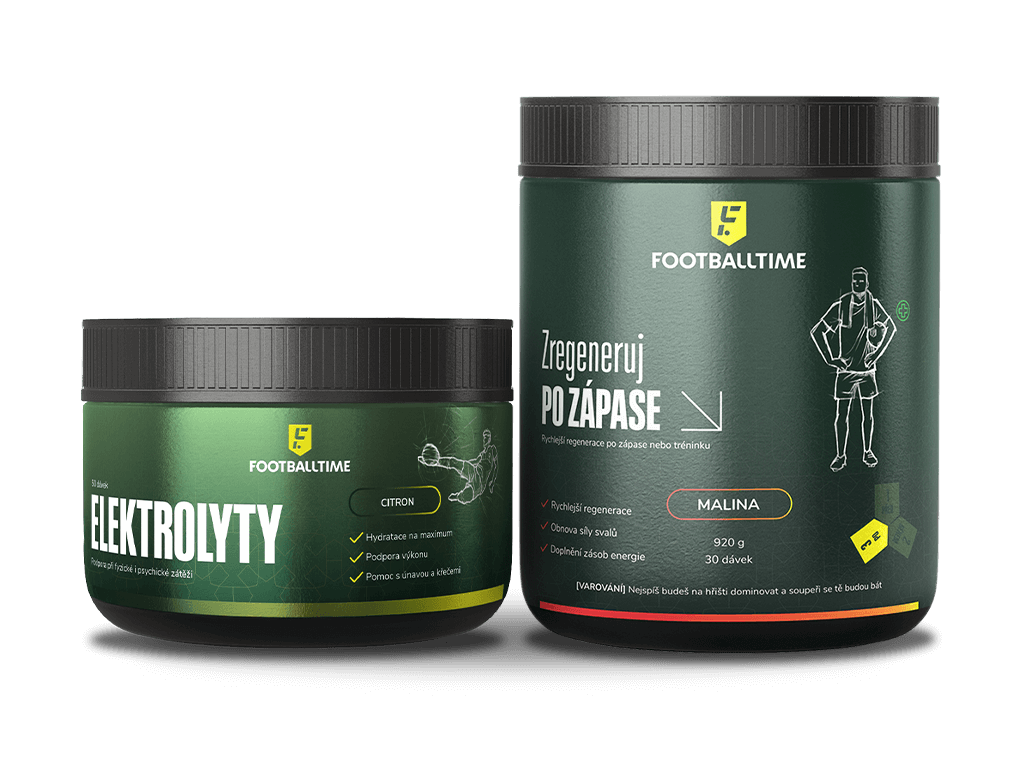 Levně FootballTime Hydratace & Regenerace Příchuť: Elektrolyty (citron) + Zregeneruj PO ZÁPASE (pomeranč)