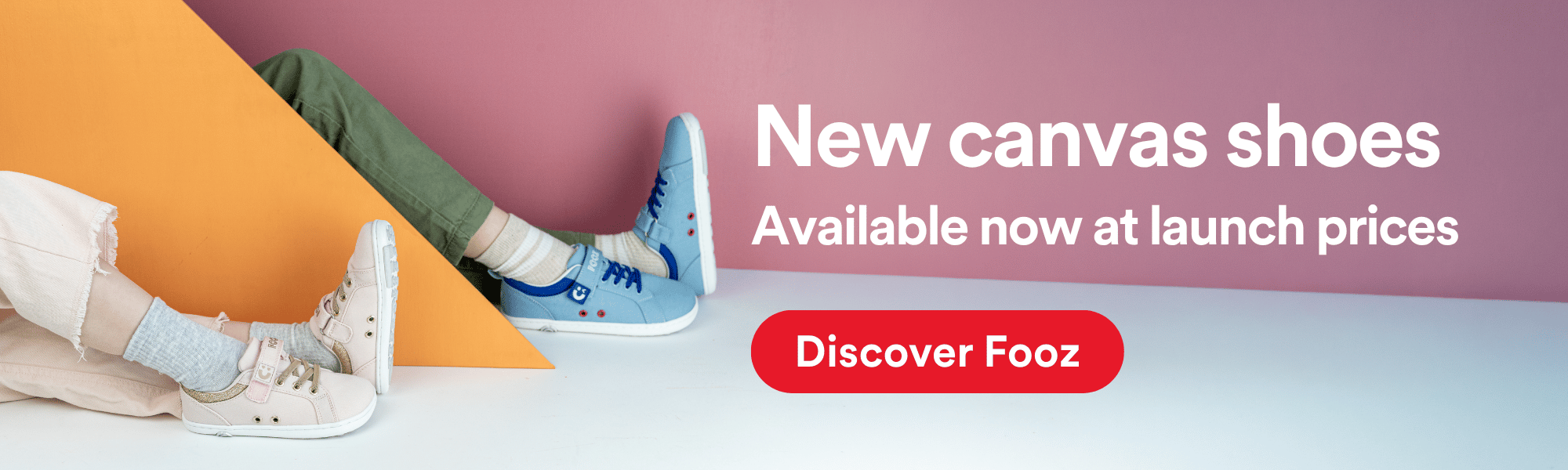 New Fooz canvas shoes. Available now at launch prices.