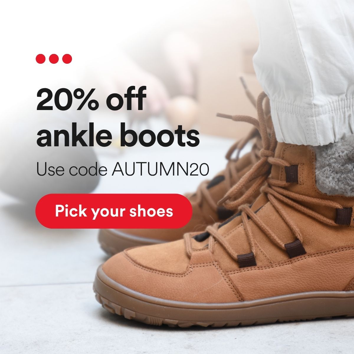 20% off ankle boots with code AUTUMN20
