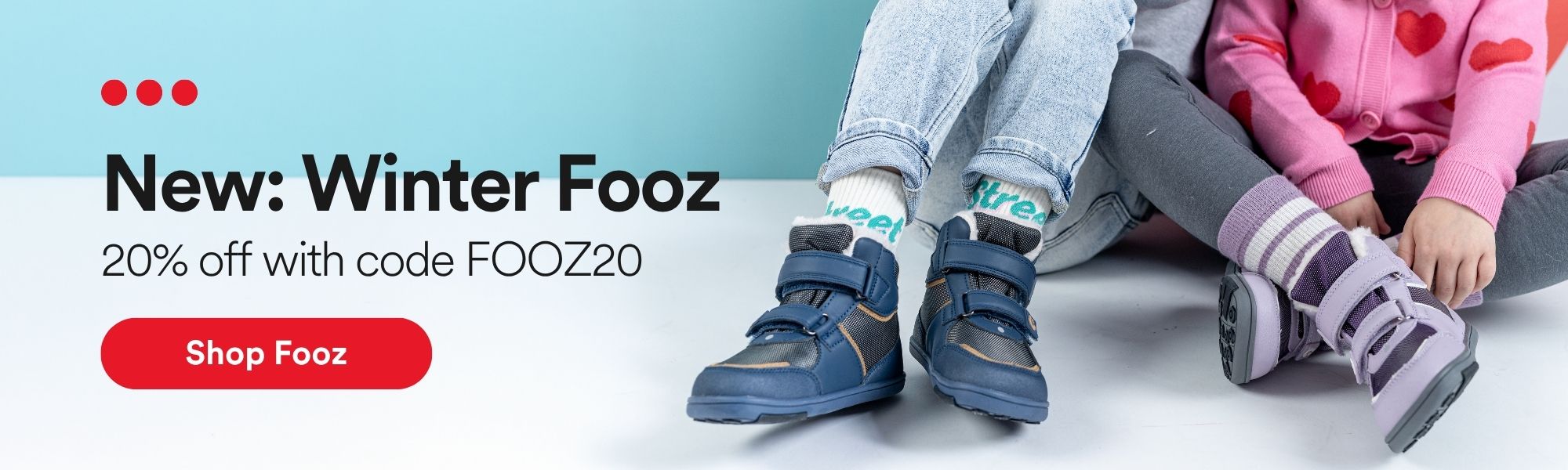 New winter Fooz for kids are here: 20% off the whole brand with code FOOZ20