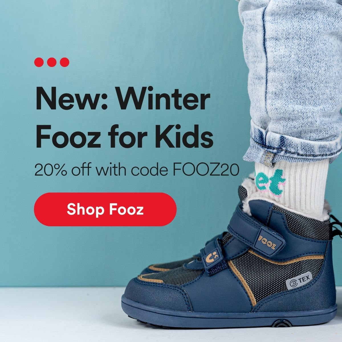 New winter Fooz for kids are here: 20% off the whole brand with code FOOZ20