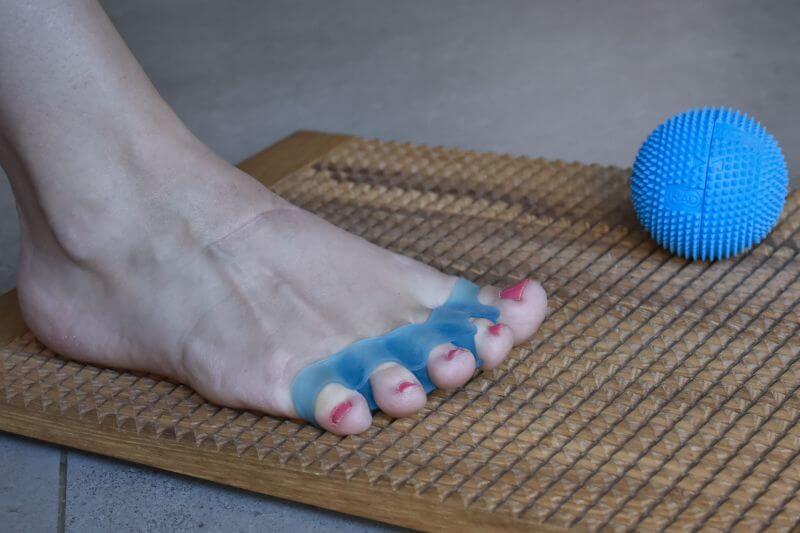 Toe spacer, massage ball, desk