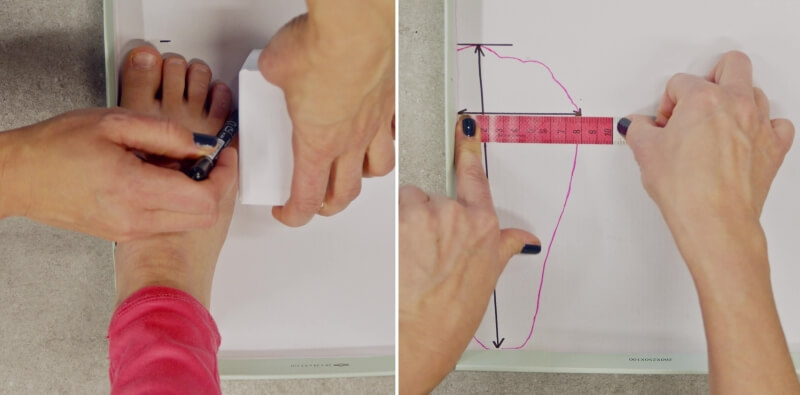 Leg measurement with stops