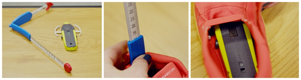Measuring shoes – inner dimensions