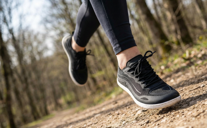 Barefoot running in the city
