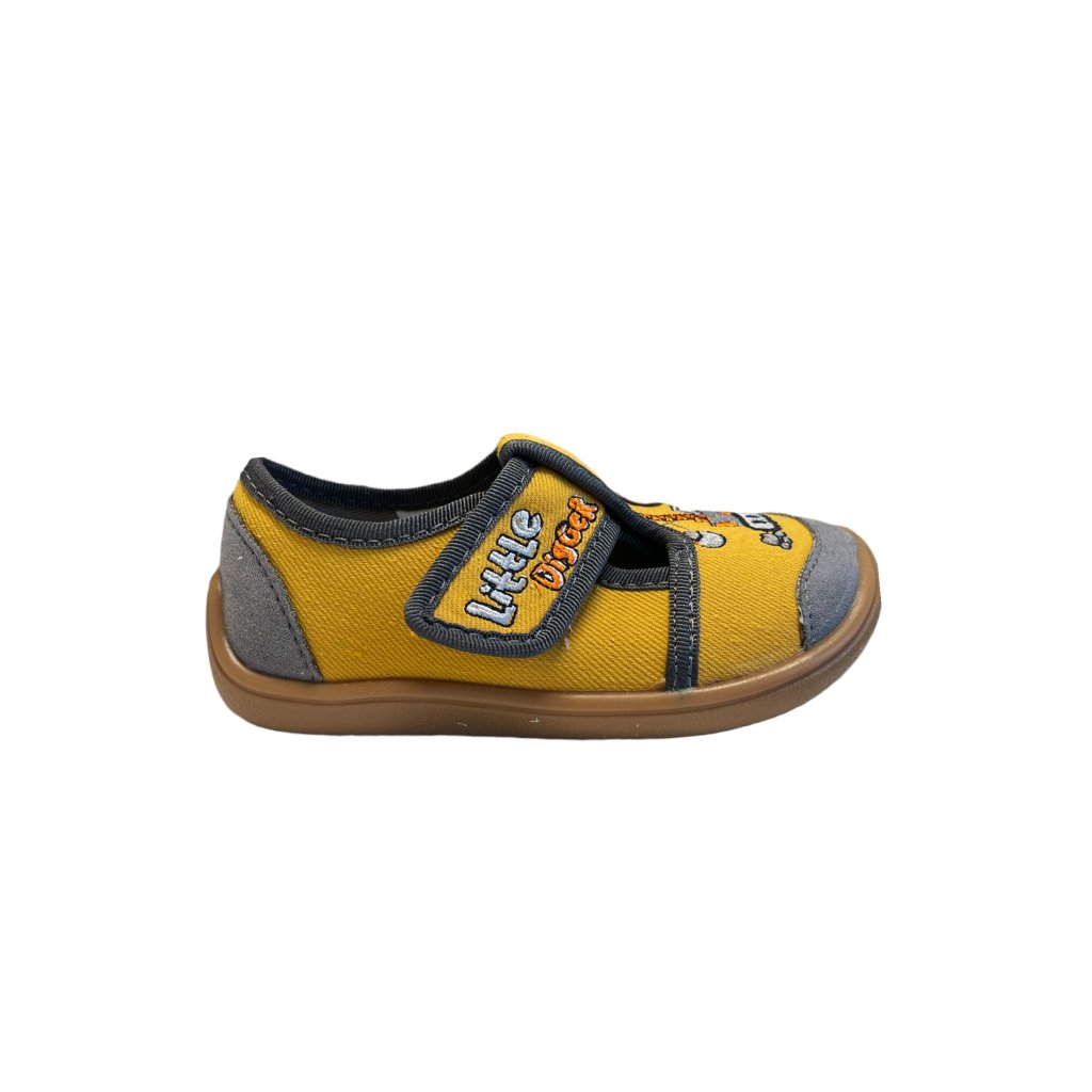 3F yellow excavator slippers www.footic