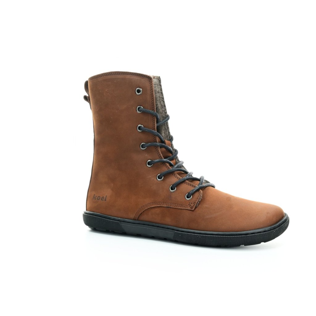 Koel Lady Faro Chocolate Lambswool winter barefoot shoes www.footic
