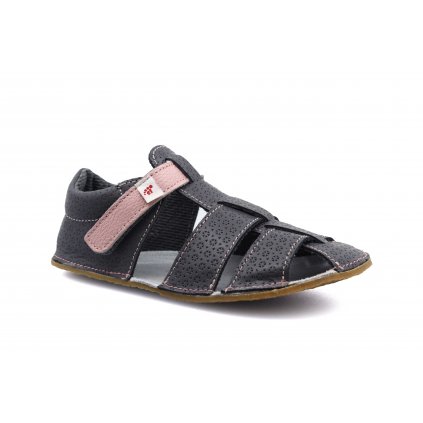 Ef gray sandals with pink