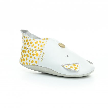 capáčky Bobux Dalmatin White (soft sole) (EU size 19, Inner shoe length 117, Inner shoe width 56)