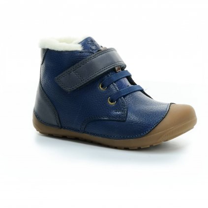 Bundgaard Navy Petit Mid Winter Lace zimní barefoot boty (EU size 20, Inner shoe length 125, Inner shoe width 56)