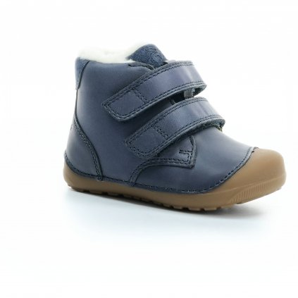 leather warm barefoot shoes for children