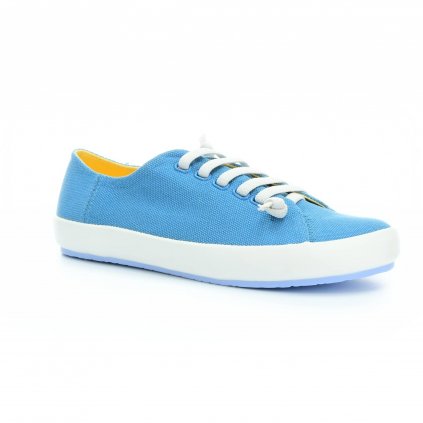 blue canvas sneakers