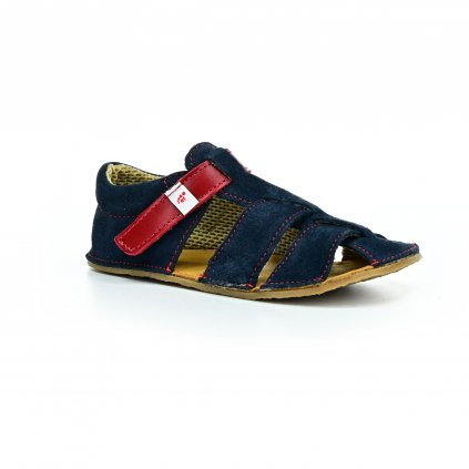 Ef Sam Granat Navy/red barefoot sandals (EU size 21, Inner shoe length 132, Inner shoe width 62)