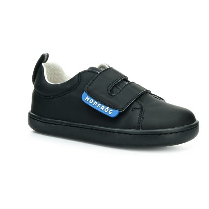 Hopfrög Kids Smart Walker Casual Super Matt Black celoroční nízké barefoot boty (EU size 24, Inner shoe length 155, Inner shoe width 66)