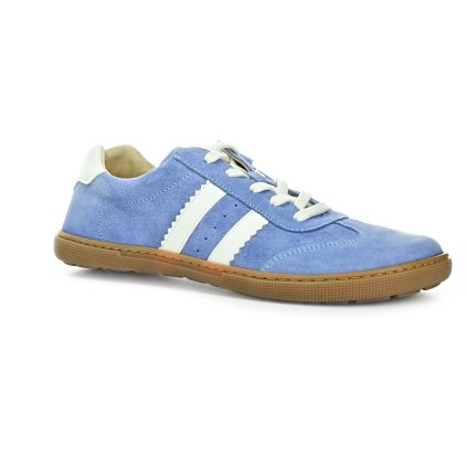 Blue leather barefoot low sneakers Koel for adults - Little Shoes